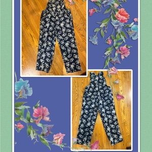 Vintage Floral Overalls
